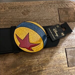 Disney Black Belt with Glitter Star Buckle